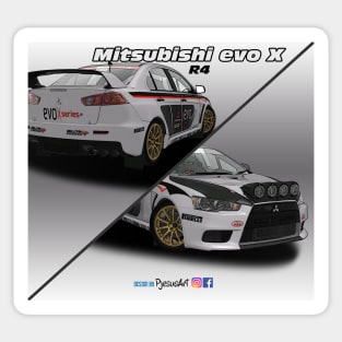 Mitsubishi evo X 09 R4 Sticker